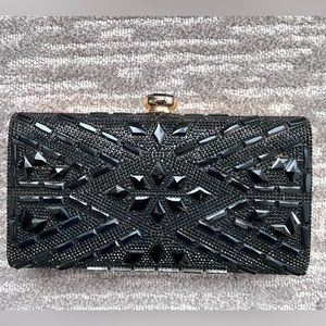 Black jewel encrusted clutch